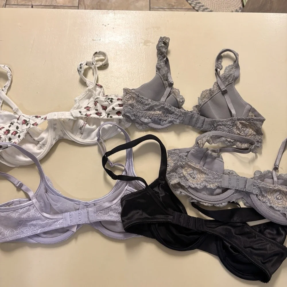 Vtg Y2K Victorias Secret/Ralph‎ Lauren BUNDLE Bras Size 34B/C Dainty Floral